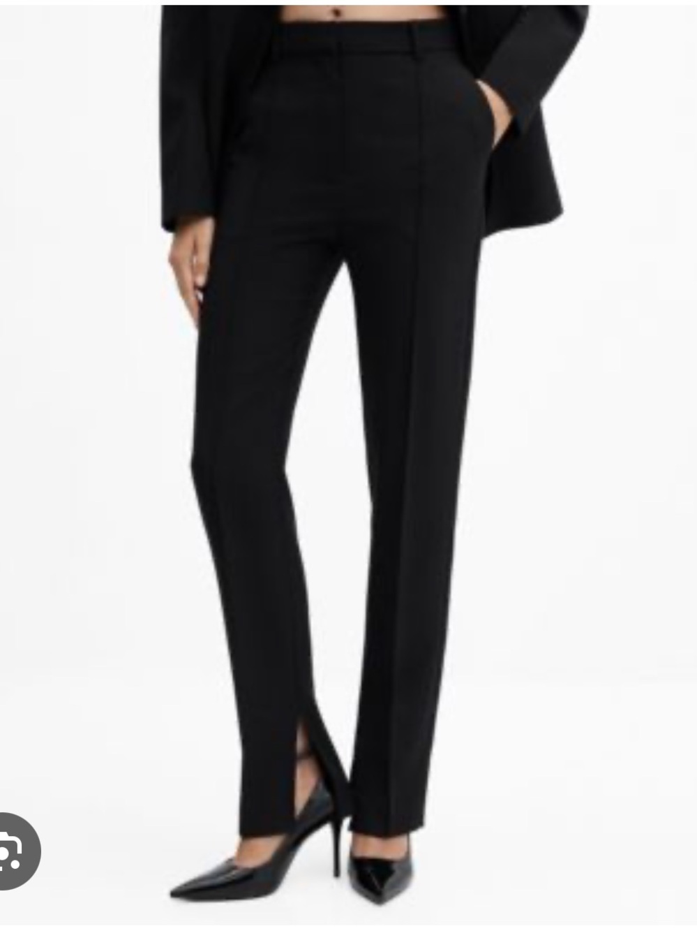 Mango high waisted Dress Pants with slit at inside - sz 2